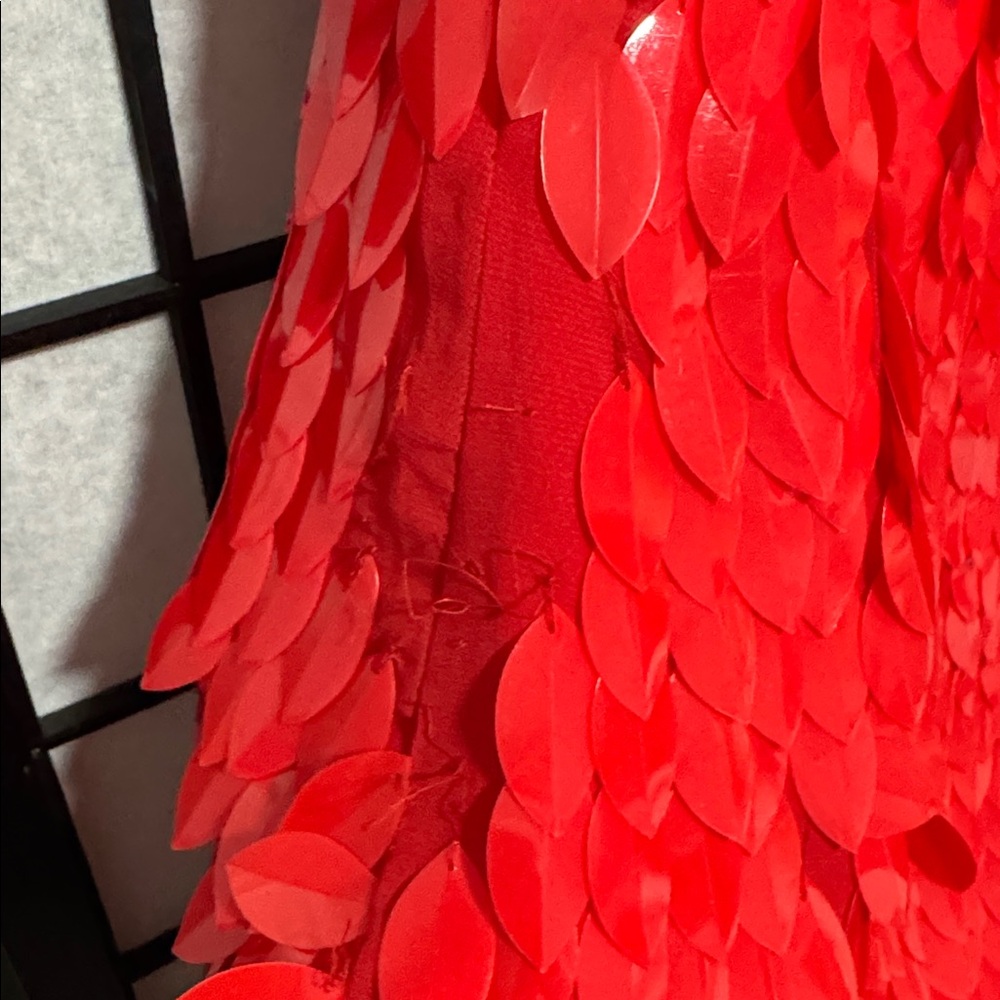 ✨❤️‍🔥ASOS DESIGN Feather Embellished Mini Dress – Red | Size 10 ✨ - Picture 6 of 13